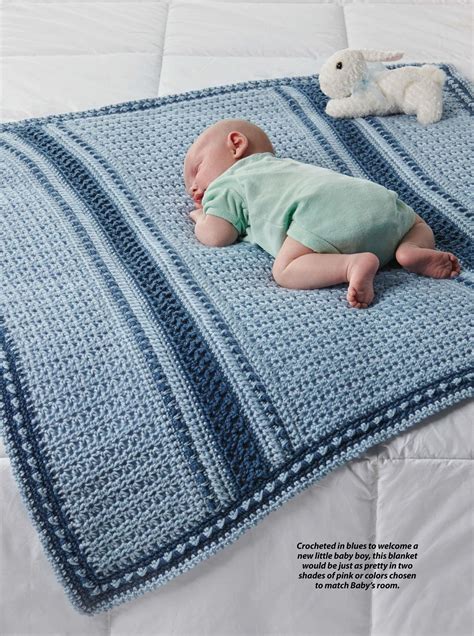 Crochet Blanket Pattern Baby Boy Little Boys Blues Blanket Etsy