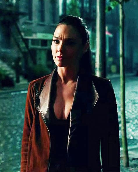 Justice League Gal Gadot Brown Leather Jacket