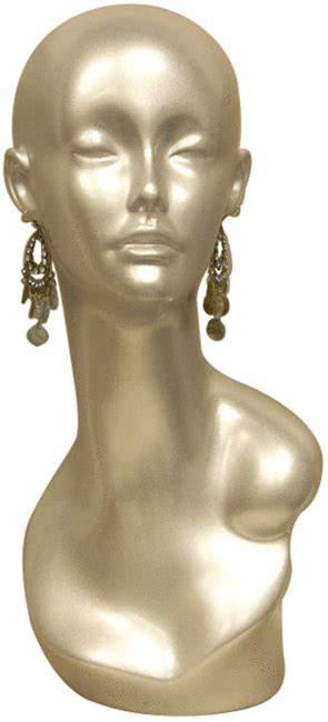 Female Mannequin Head Silver