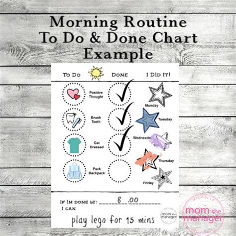 Morning Routine Task And Star Reward Chart 3 Etsy