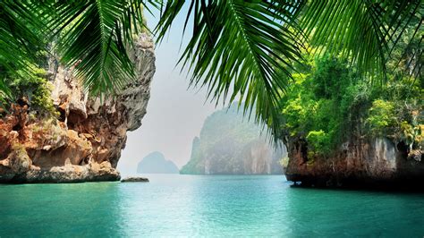 Tropical Sea And Rocks Krabi Town Thailand Windows Spotlight Images