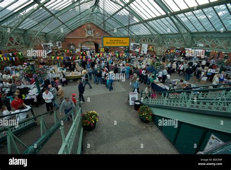 The Sunday Market At Tynemouth Metro Railway Station In The North East