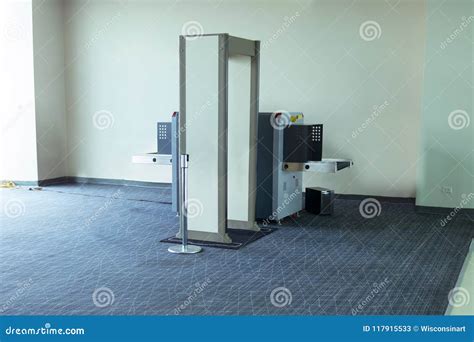 Airport Tsa Security Check Scanner Machine Stock Image Image Of Board