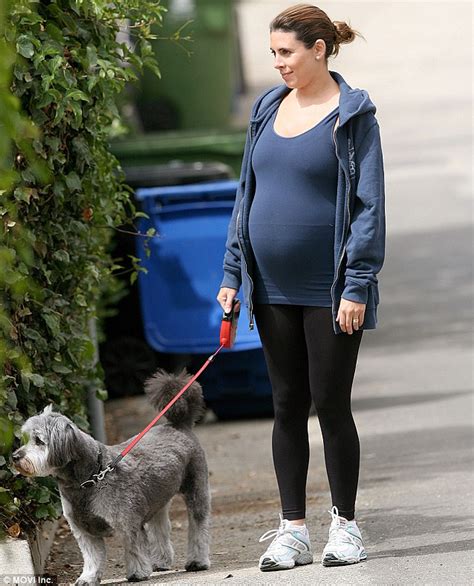 heavily pregnant jamie lynn sigler keeps active as she takes her beloved pup for a hike daily