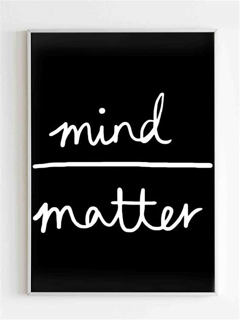 Mind Over Matter Poster Poster Art Design