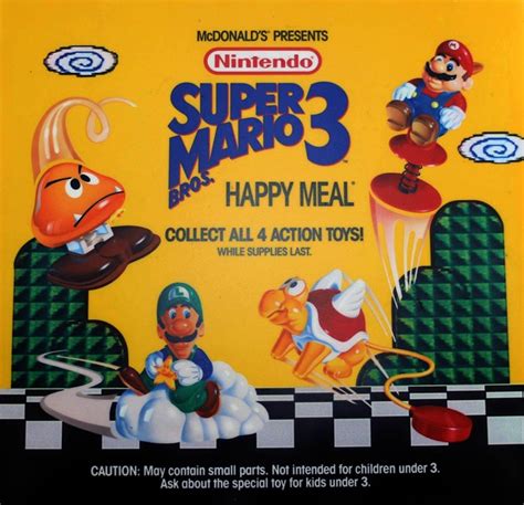 Mcdonalds Happy Meal Toys 1990 Super Mario Bros 3 Kids Time