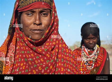 Woman And Girl Belonging To The Afar Tribe Ethiopia Stock Photo Alamy