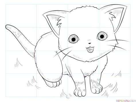 You are viewing some anime cat sketch templates click on a template to sketch over it and color it in and share with your family and friends. How to draw an anime cat | Step by step Drawing tutorials