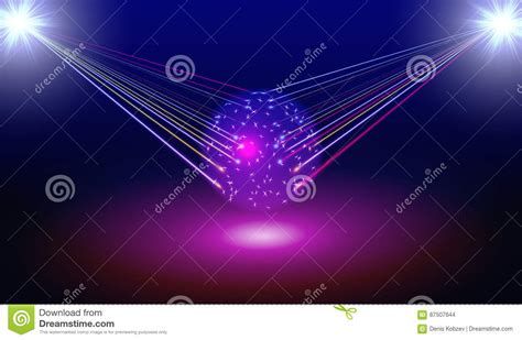 Light Neon Party Background Easy All Editable Stock Vector
