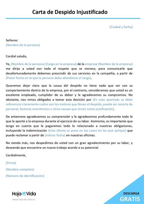 Carta Despido Injustificado Mexico Soalan An Images And Photos Finder