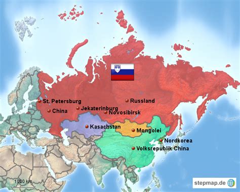StepMap - Russland - Landkarte für Russland
