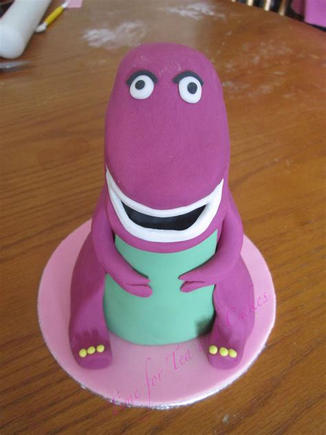 Barney The Big Purple Dinosaur Cake Topper Timeforteaandcakes Dinosaur