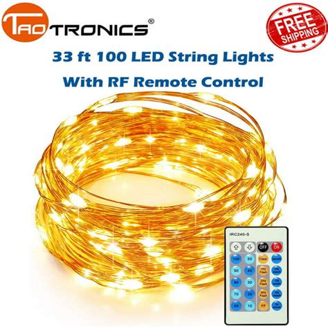 Taotronics 33ft 100 Led String Lights Tt Sl036 Dimmable With Remote