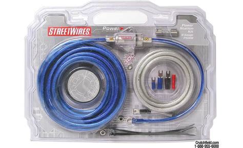 Streetwires 8 Gauge Amp Wiring Kit Blue Powersilver Ground Cable At