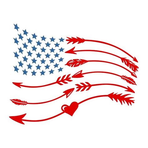 Locate and open the pdf file included with your download. USA America Flag Arrow Cuttable Design Cut File. Vector ...