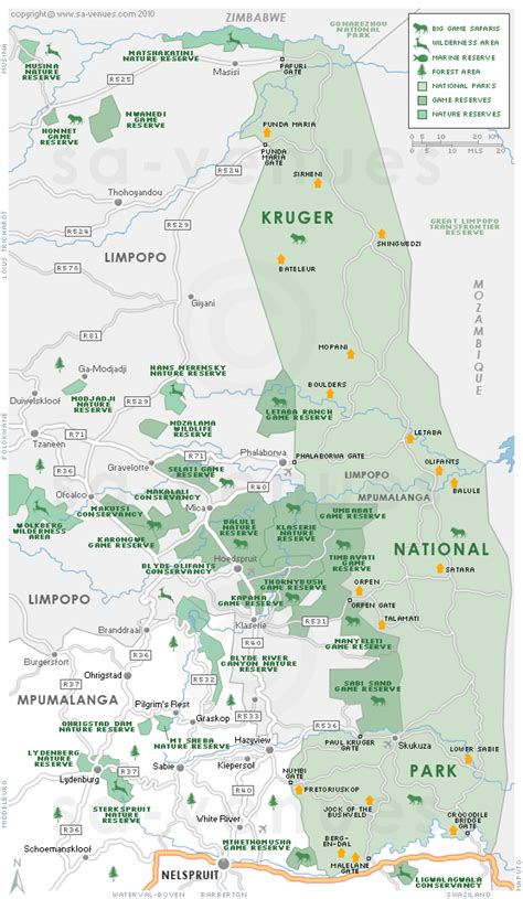 Kruger Park Map
