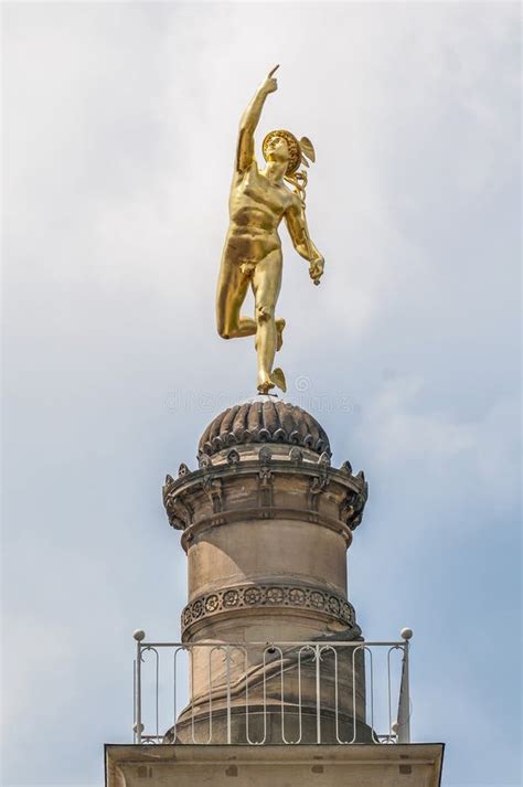 Mercury Statue At Schlossplatz Germany Stock Photo Image Of