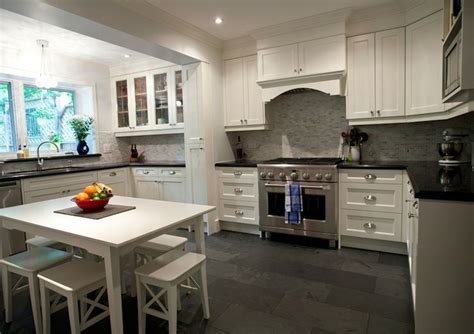 Best 15 slate floor tile kitchen ideas home decor. 15 Cool Kitchen Designs With Gray Floors | Trendy kitchen ...