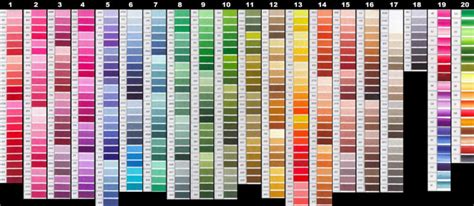 Dmc Floss Spreadsheet Within Dmc Color Chart Updated Lord Libidan