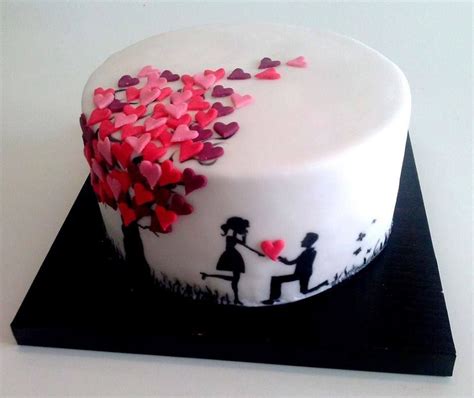 This impressive cake design looks difficult, but it's actually pretty simple. Love cake | Silhouette cake, Cake designs, Love cake