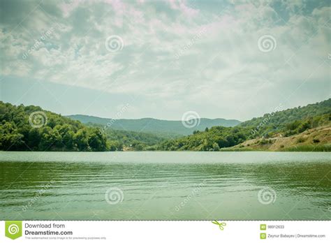 Mountain Landscape Beautiful View Of The Picturesque Lake In The