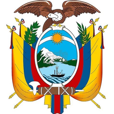 Ecuador Coat Of Arms Sticker Oval Ecuador Coat Of Arms Oval Sticker