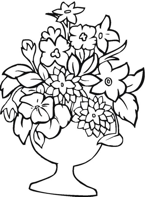 Flower Coloring Pages To Print Flower Coloring Page Free Printable