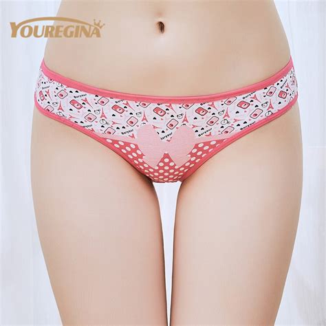 Youregina Woman Underwear Womens Cotton Briefs Solid Cute Bow Low Rise