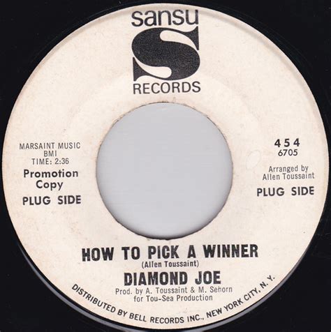 Diamond Joe How To Pick A Winner 1965 Vinyl Discogs