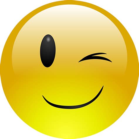 Winking Emoticon Png Clip Art Emoticon Winking Emoji Excited Emoji My