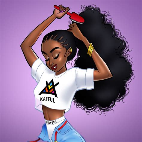 Swag Black Girl Cartoon Wallpaper