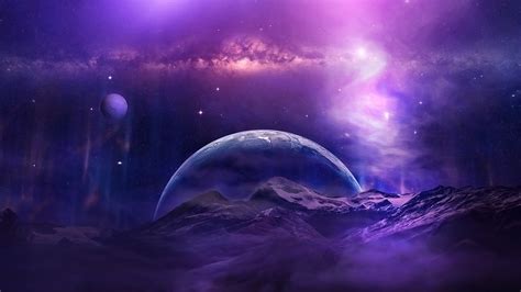 Purple Universe Wallpaper Backiee