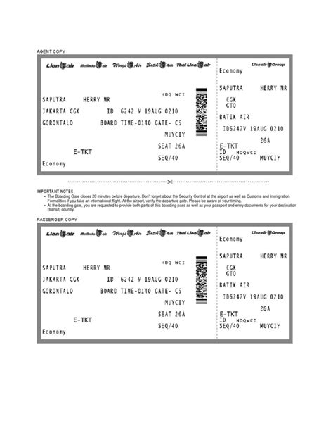 Detail Contoh Boarding Pass Koleksi Nomer 29