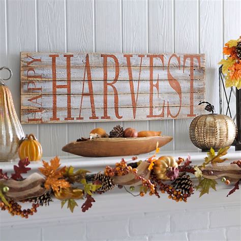 Happy Harvest Wood Plank Plaque Kirklands Harvest Decorations Fall