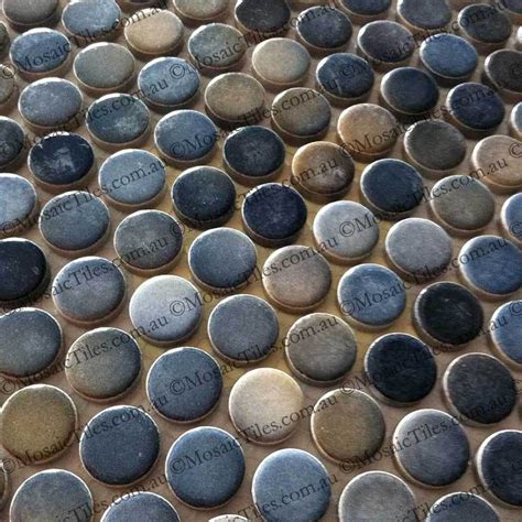 Measure the width of the room from both sides, mark the floor penny floor, copper penny tile floor. Pin by Monica Weaver on Tiles | Penny round mosaic, Blue ...