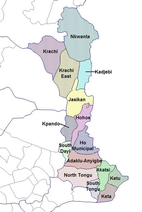 Volta Region Ghana Map