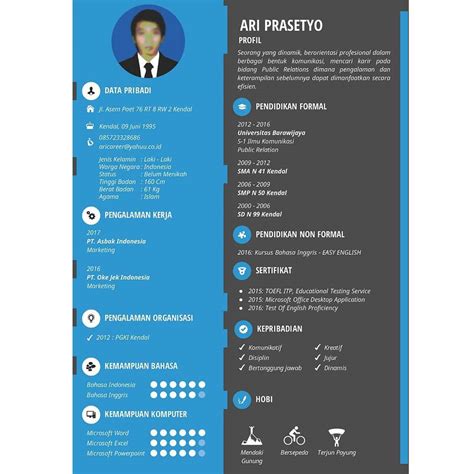 Contoh resume yang baik dan benar. DESAIN CV UNIK Loker Lowongan Kerja Bandung Jawabarat