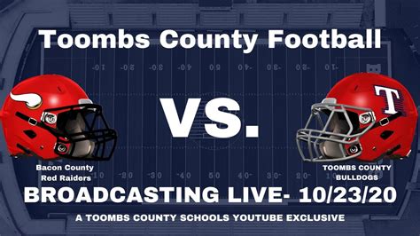 toombs county football toombs co vs bacon co 10 23 20 youtube