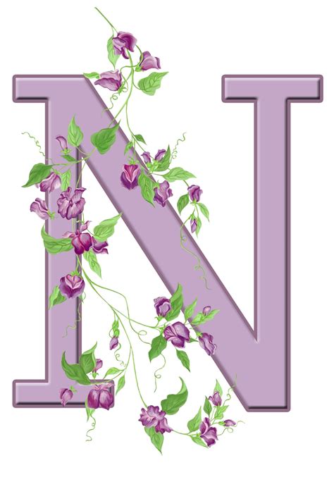 Letter N Floral Initial Free Stock Photo Public Domain Pictures