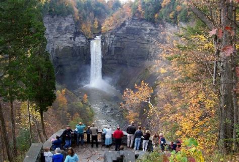 Taughannock Falls Near Ithaca Ny Taken From Above Overlook With