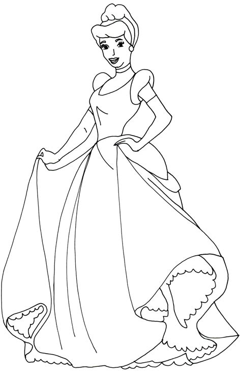 And most importantly she had to prove that she was worthy to become a noble princess and to govern a fairy tale country. Cinderella Dress Coloring Page - Coloring Home