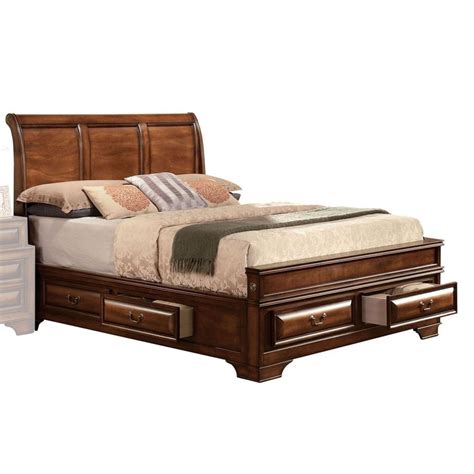 Traditional Style Queen Size Wooden Storage Bed with Six Drawers ...