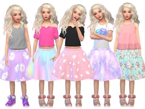15 Adorable Skater Skirts For Girls Found In Tsr Category Sims 4