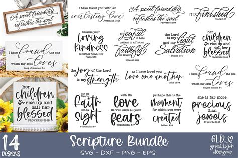 Scripture SVG Bundle Bible Verse Bundle Religious SVGs By Grace