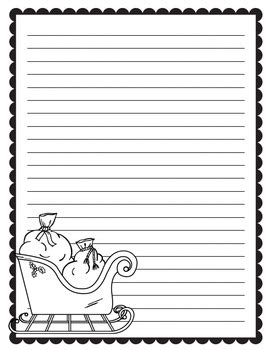 These versions of lined paper include small and normal sized lines as well as layouts with spots for kids to draw pictures. Christmas Writing Paper by Time Saving Tools | Teachers ...