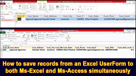 Save Data To MS Access Directly From Excel VBA UserForm Part Excel VBA Tutorial YouTube