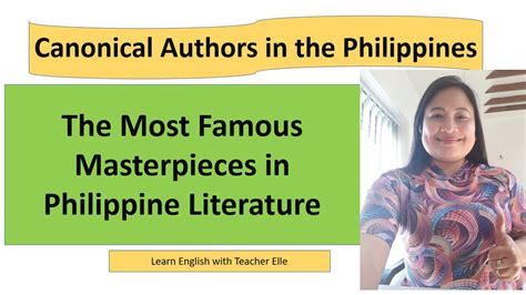 Philippine Canonical Authors With Their Masterpieces Youtube