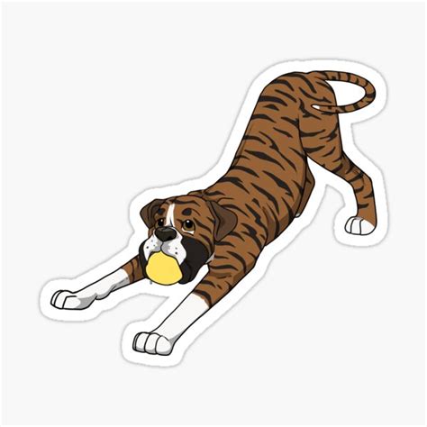 Boxer Brindle Sticker For Sale By Kiwijp Redbubble