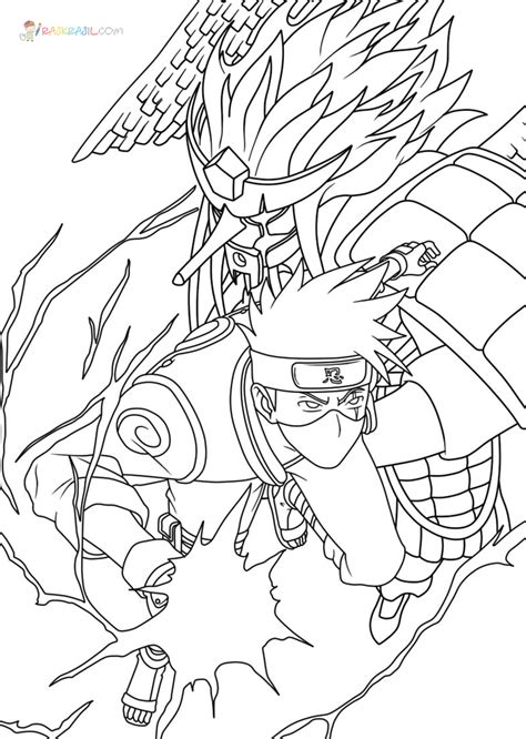 Kakashi Hatake From Naruto Coloring Page Printable Sexiz Pix