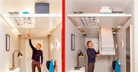 Pull Down Ceiling Storage Shelly Lighting